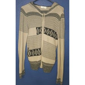 Anthropologie If It Were Me Knit Hoodie Winter Knit Zip Up Sweater Medium